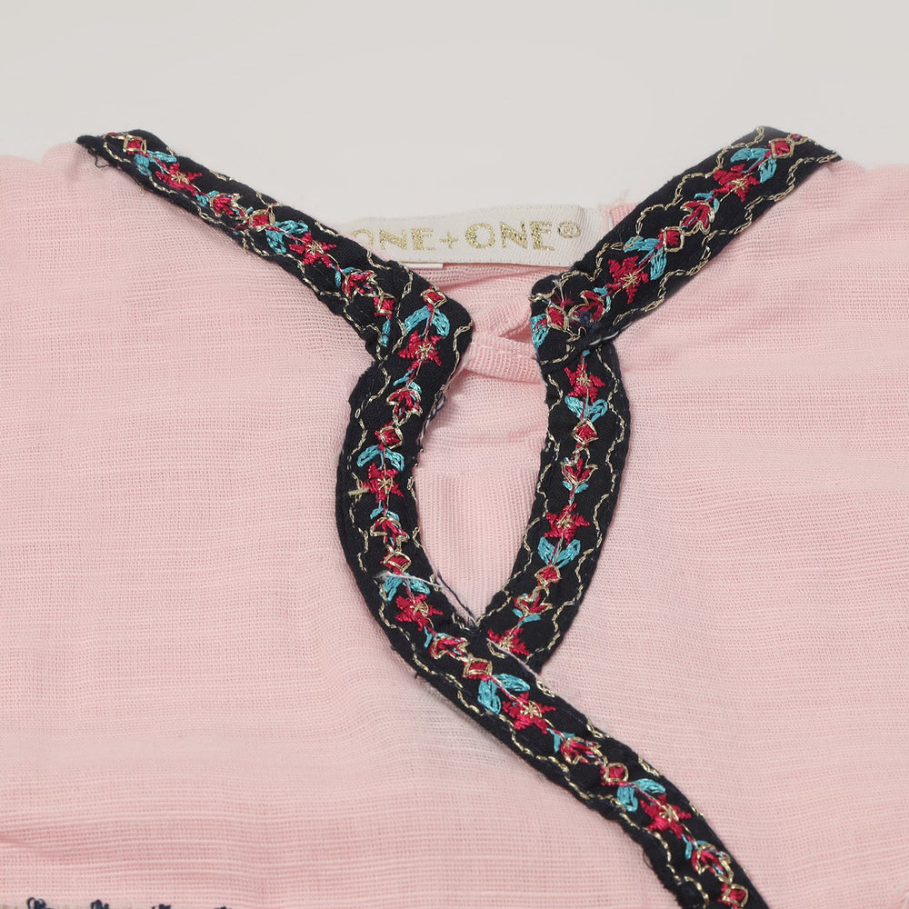 Girls Embroidered Shalwar Suit - Pink, Girls Shalwar Kameez, Chase Value, Chase Value