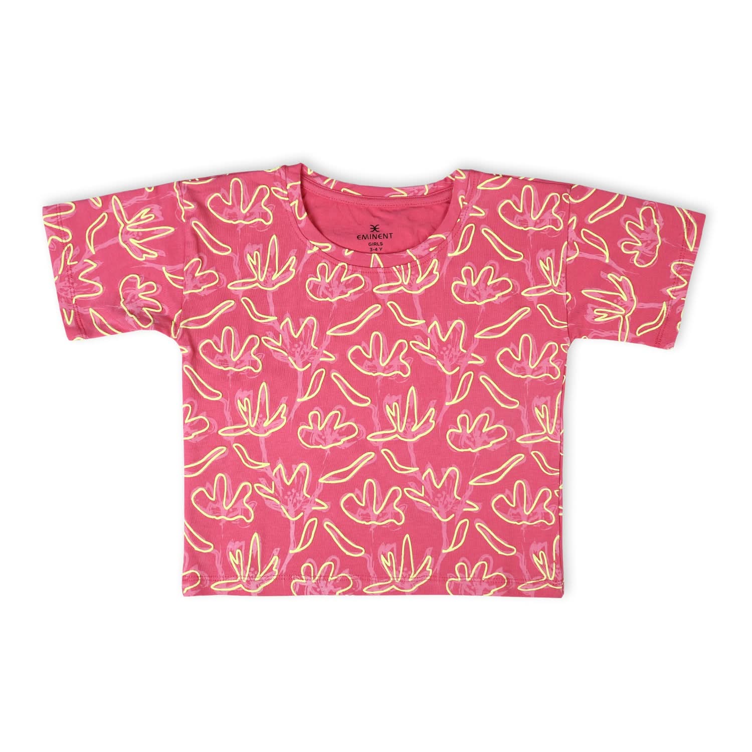 Eminent Girls Half Sleeves T-Shirt - Pink, GirlsT-shirt, Eminent, Chase Value