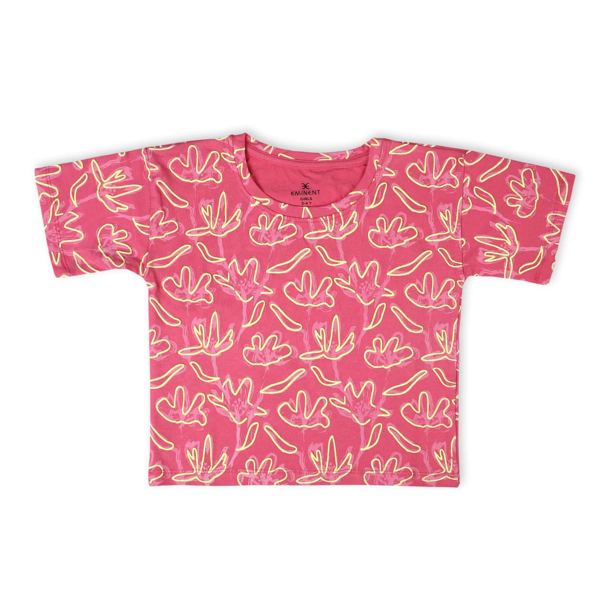Eminent Girls Half Sleeves T-Shirt - Pink, GirlsT-shirt, Eminent, Chase Value