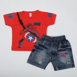 Newborn Boys Half Sleeves Suit - Red, Newborn Boys Sets & Suits, Chase Value, Chase Value