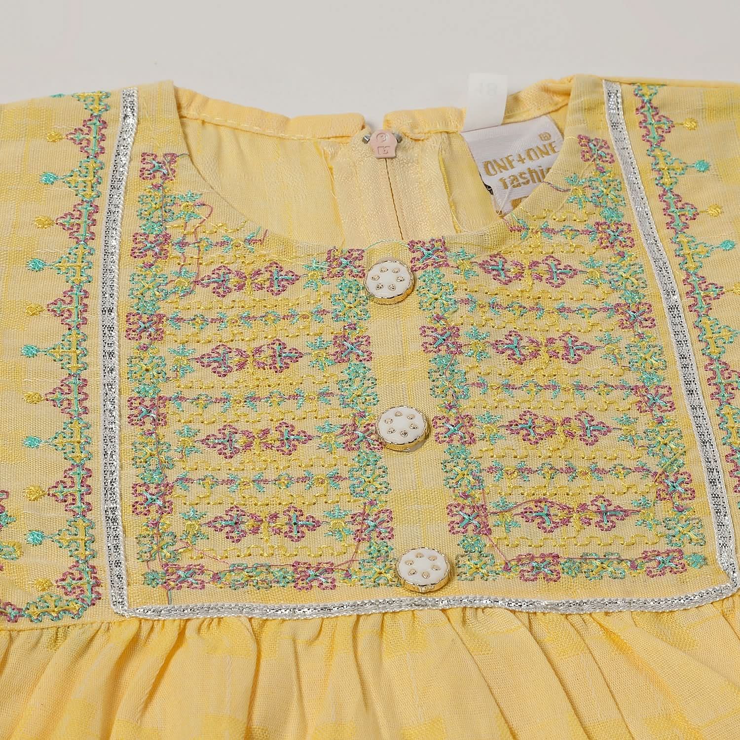 Girls Embroidered Shalwar Suit - Yellow, Girls Shalwar Kameez, Chase Value, Chase Value