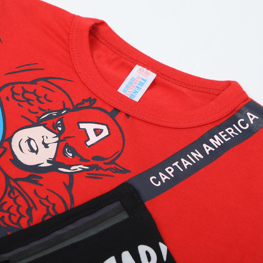 Newborn Boys Half Sleeves Suit - Red, Newborn Boys Sets & Suits, Chase Value, Chase Value