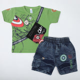 Newborn Boys Half Sleeves Suit - Green, Newborn Boys Sets & Suits, Chase Value, Chase Value