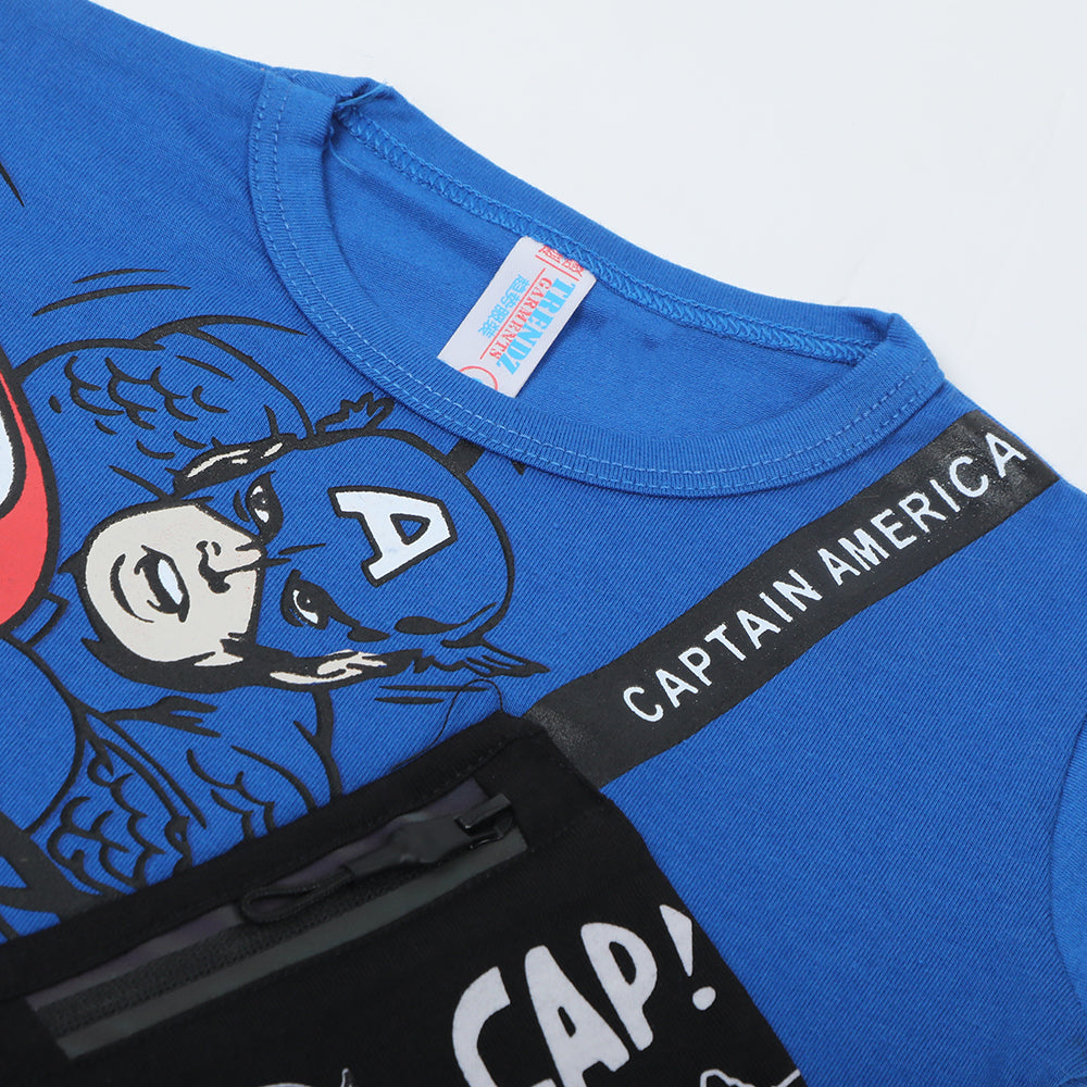 Newborn Boys Half Sleeves Suit - Royal Blue, Newborn Boys Sets & Suits, Chase Value, Chase Value