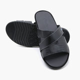 Men's Slipper - Black, Men's Slippers, Chase Value, Chase Value