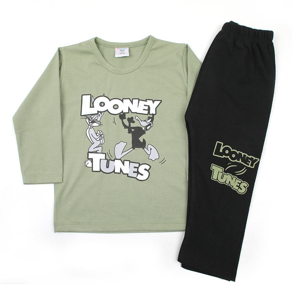Boys Full Sleeves Pajama Suit - Olive, Boys Sets & Suits, Chase Value, Chase Value