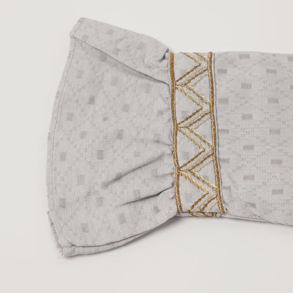 Girls  Embroidered Shalwar Suit - Light Grey, Girls Shalwar Kameez, Chase Value, Chase Value