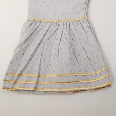 Girls  Embroidered Shalwar Suit - Light Grey