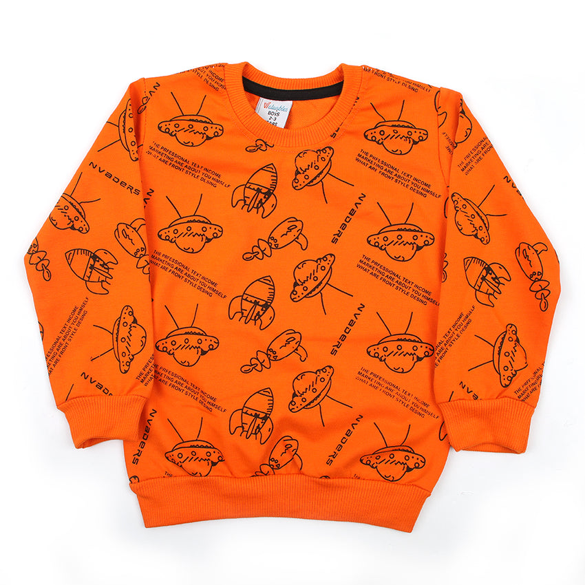 Boys Full Sleeves Sweatshirt - Orange