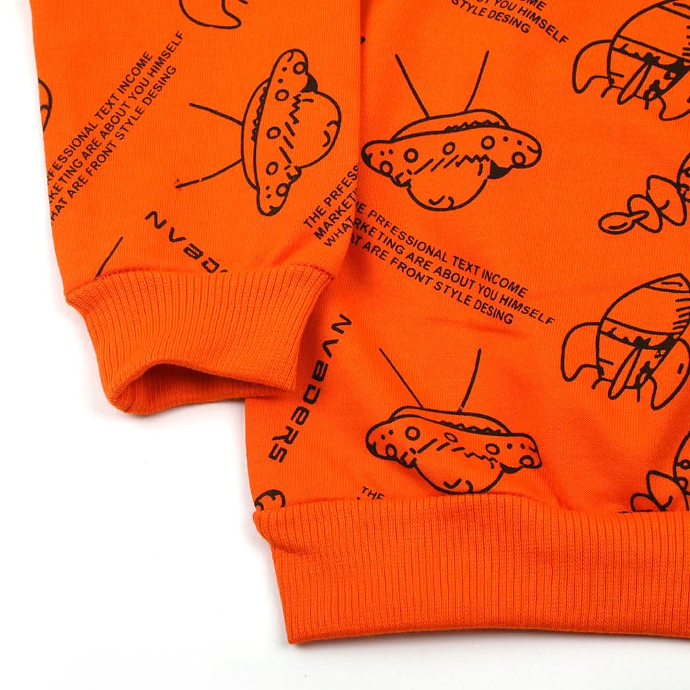 Boys Full Sleeves Sweatshirt - Orange, Boys Hoodies & Sweat Shirts, Chase Value, Chase Value
