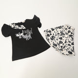 Girls Half Sleeves Skirt Suit - Black, Girls Suits, Chase Value, Chase Value
