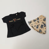 Girls Half Sleeves Skirt Suit - Navy Blue, Girls Suits, Chase Value, Chase Value