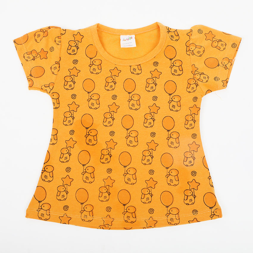 Newborn Girls T-Shirt - Yellow