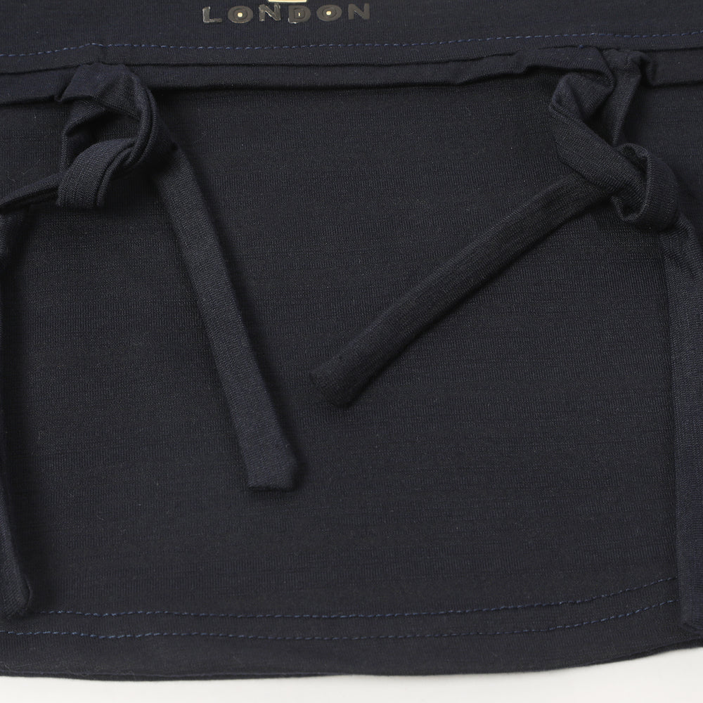 Girls Half Sleeves Skirt Suit - Navy Blue, Girls Suits, Chase Value, Chase Value