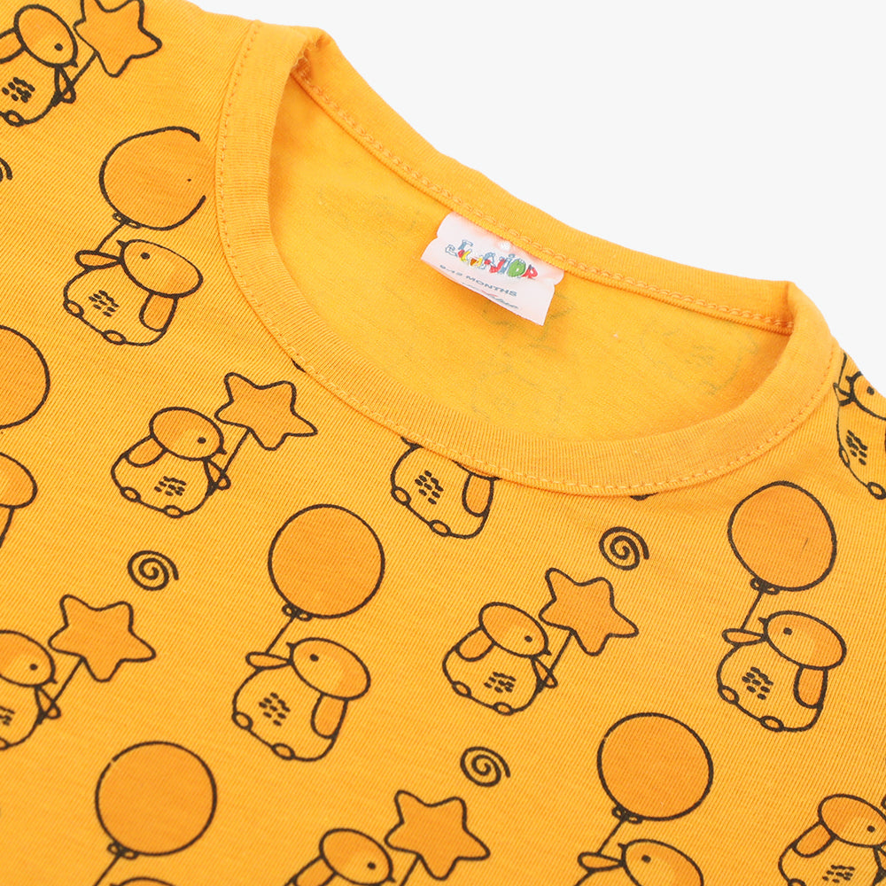 Newborn Girls T-Shirt - Yellow, Newborn Girls T-Shirts, Chase Value, Chase Value