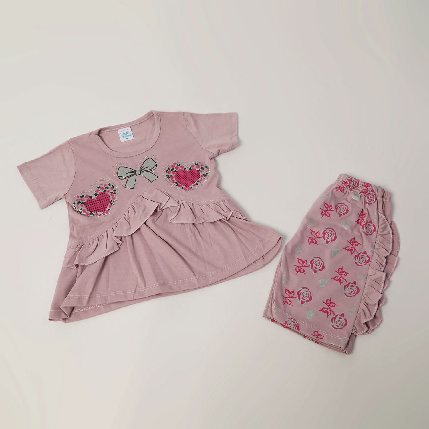 Girls Half Sleeves Suit - Light Purple, Girls Suits, Chase Value, Chase Value