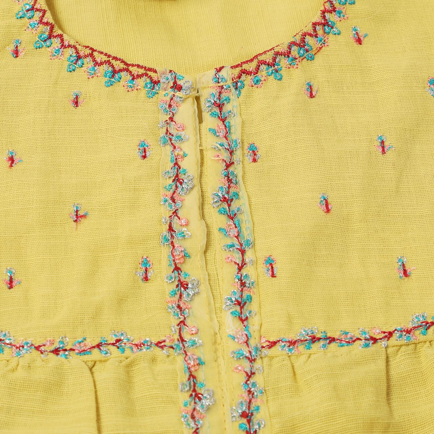 Girls Embroidered Shalwar Suit - Mehandi, Girls Shalwar Kameez, Chase Value, Chase Value