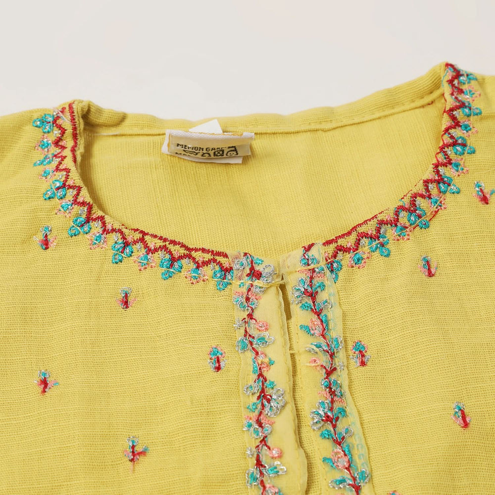 Girls Embroidered Shalwar Suit - Mehandi, Girls Shalwar Kameez, Chase Value, Chase Value