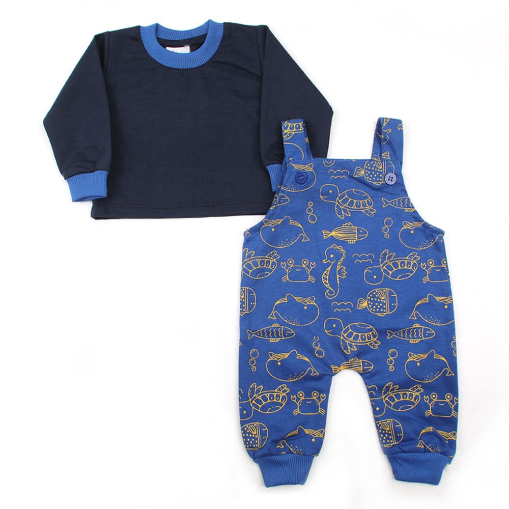 Newborn Boys Full Sleeves Romper - Royal Blue, Newborn Boys Rompers, Chase Value, Chase Value
