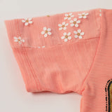 Girls Tight Half Sleeves Suit - Peach, Girls Suits, Chase Value, Chase Value