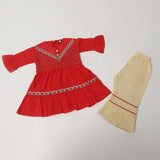 Girls Embroidered Shalwar Suit - Red, Girls Shalwar Kameez, Chase Value, Chase Value