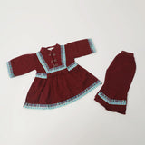 Girls Embroidered Shalwar Suit - Maroon, Girls Shalwar Kameez, Chase Value, Chase Value