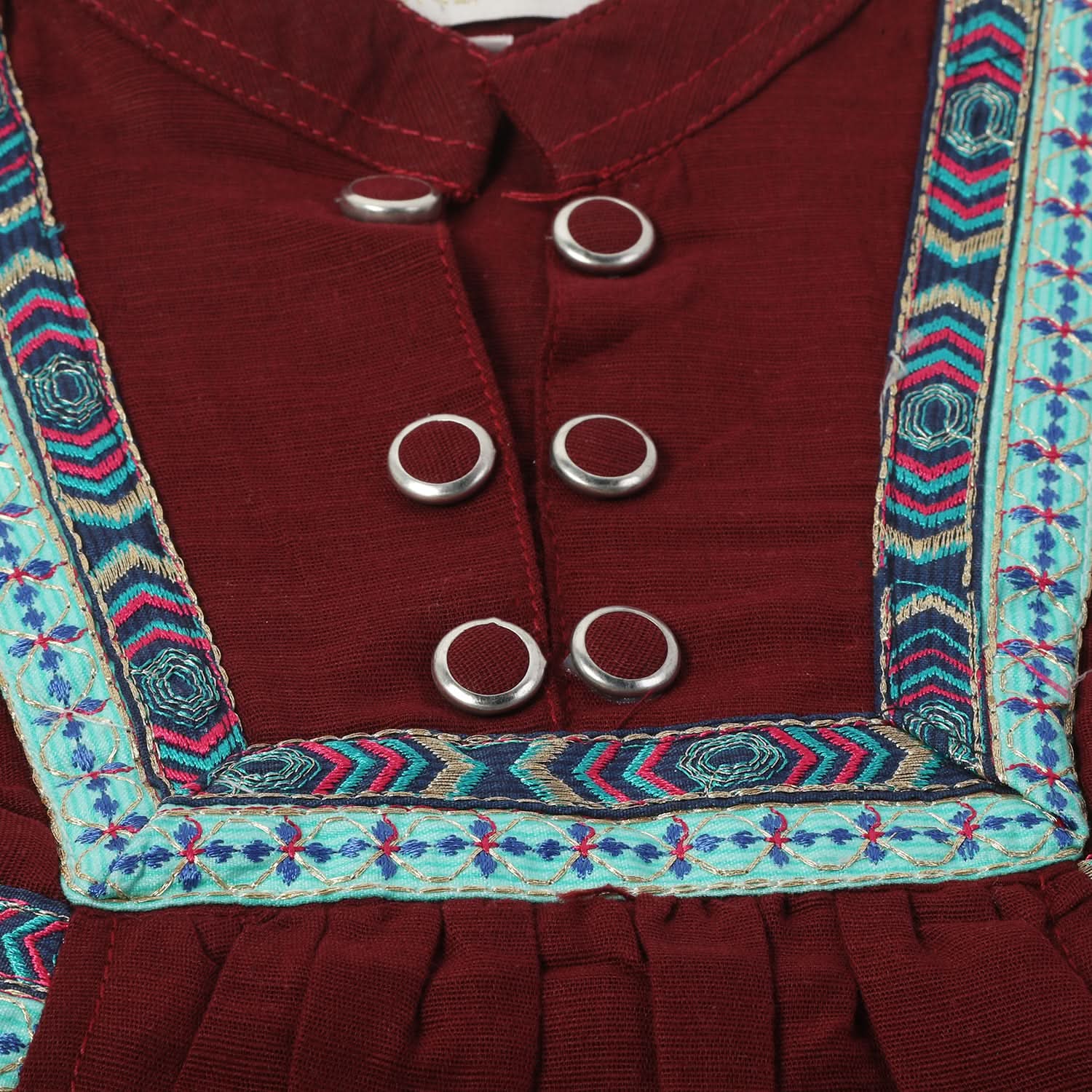 Girls Embroidered Shalwar Suit - Maroon, Girls Shalwar Kameez, Chase Value, Chase Value