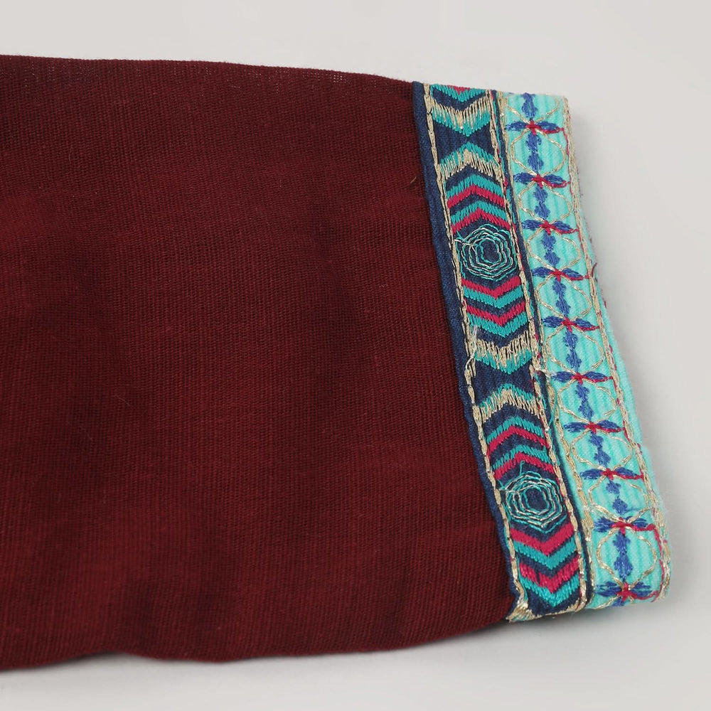 Girls Embroidered Shalwar Suit - Maroon, Girls Shalwar Kameez, Chase Value, Chase Value