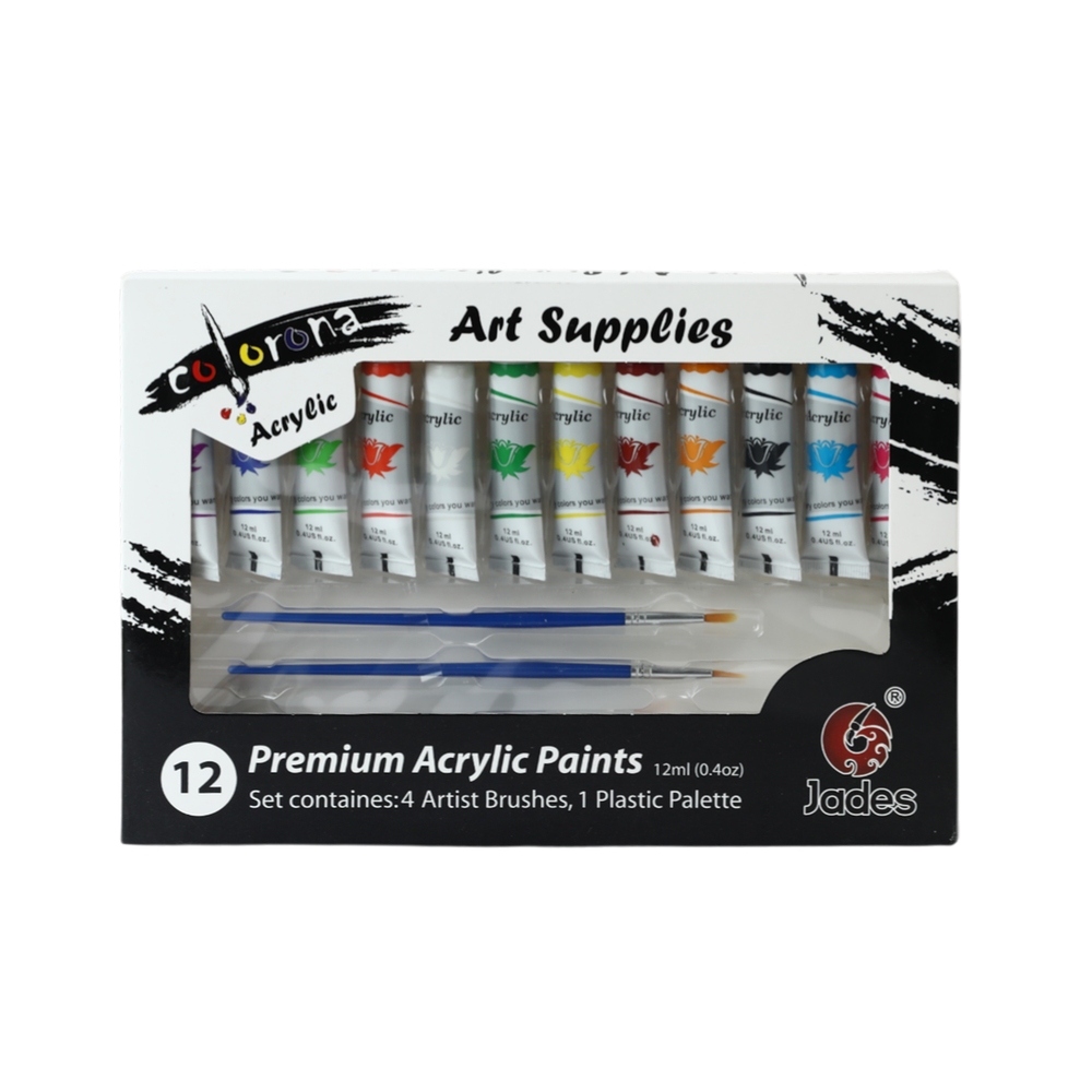Acrylic Colour – Rich, Vibrant Paint Set for Canvas & Crafting, Coloring Tools, Chase Value, Chase Value