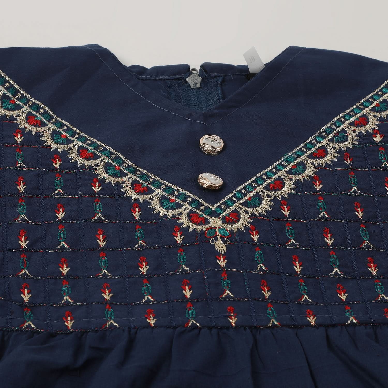 Girls Embroidered Shalwar Suit - Navy Blue, Girls Shalwar Kameez, Chase Value, Chase Value