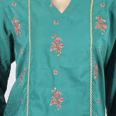 Women's Embroidered Kurti - Teal