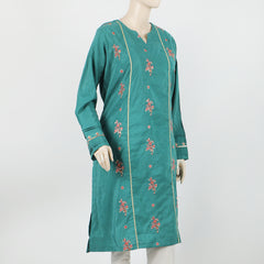 Women's Embroidered Kurti - Teal