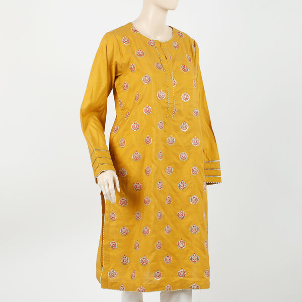 Women's Embroidered Kurti - Yellow