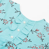 Girls Printed Frock - Sea Green, Girls Frocks, Chase Value, Chase Value