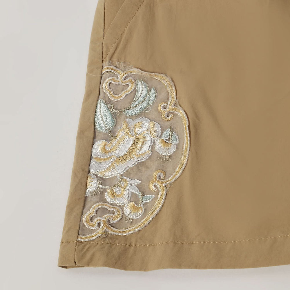 Girls Cotton Shorts - Beige, Girls Shorts Skirts, Chase Value, Chase Value