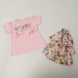 Girls Half Sleeves Skirt Suit - Pink, Girls Suits, Chase Value, Chase Value