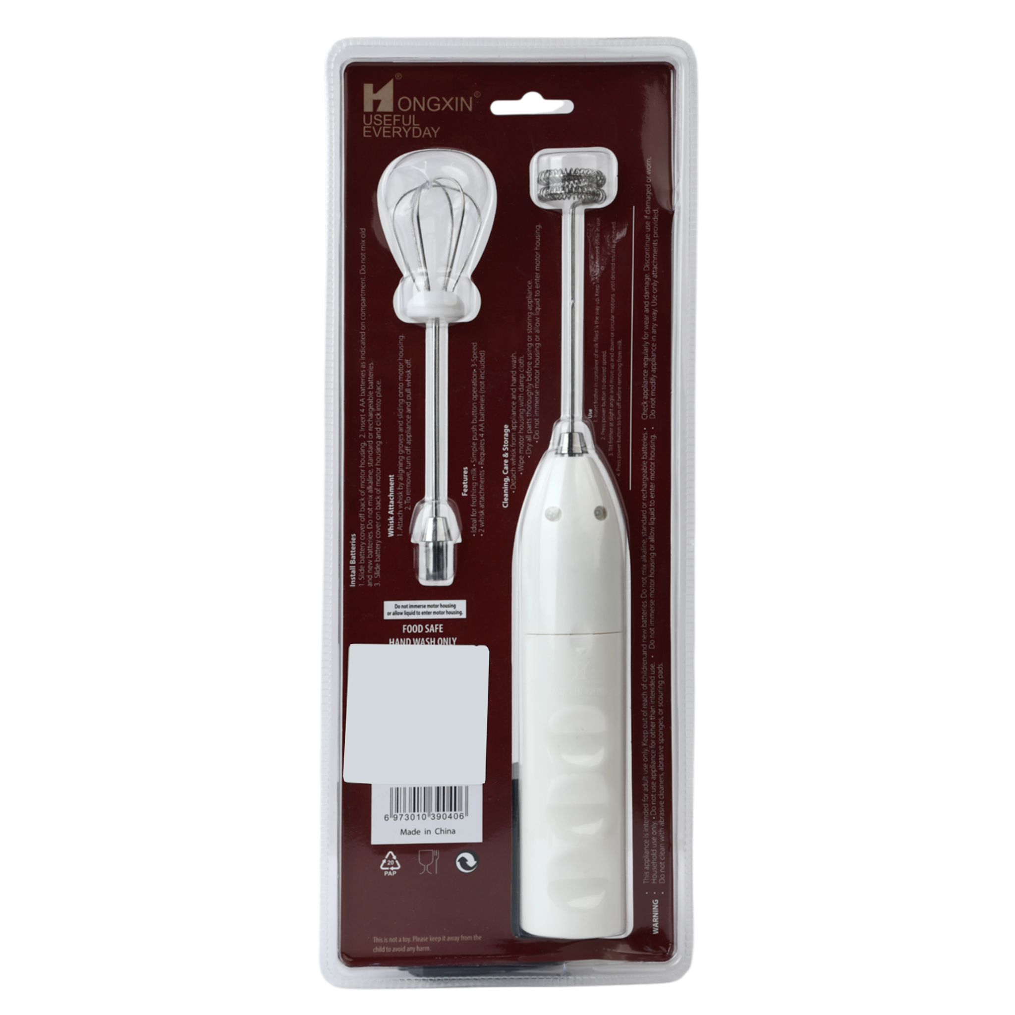 Milk Frother 3-in-1 – Handheld Electric Frother, Whisk & Mixer, Coffee Maker & Kettle, Chase Value, Chase Value