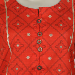 Women's Khaddar 2pcs Stitched Suit - Rust