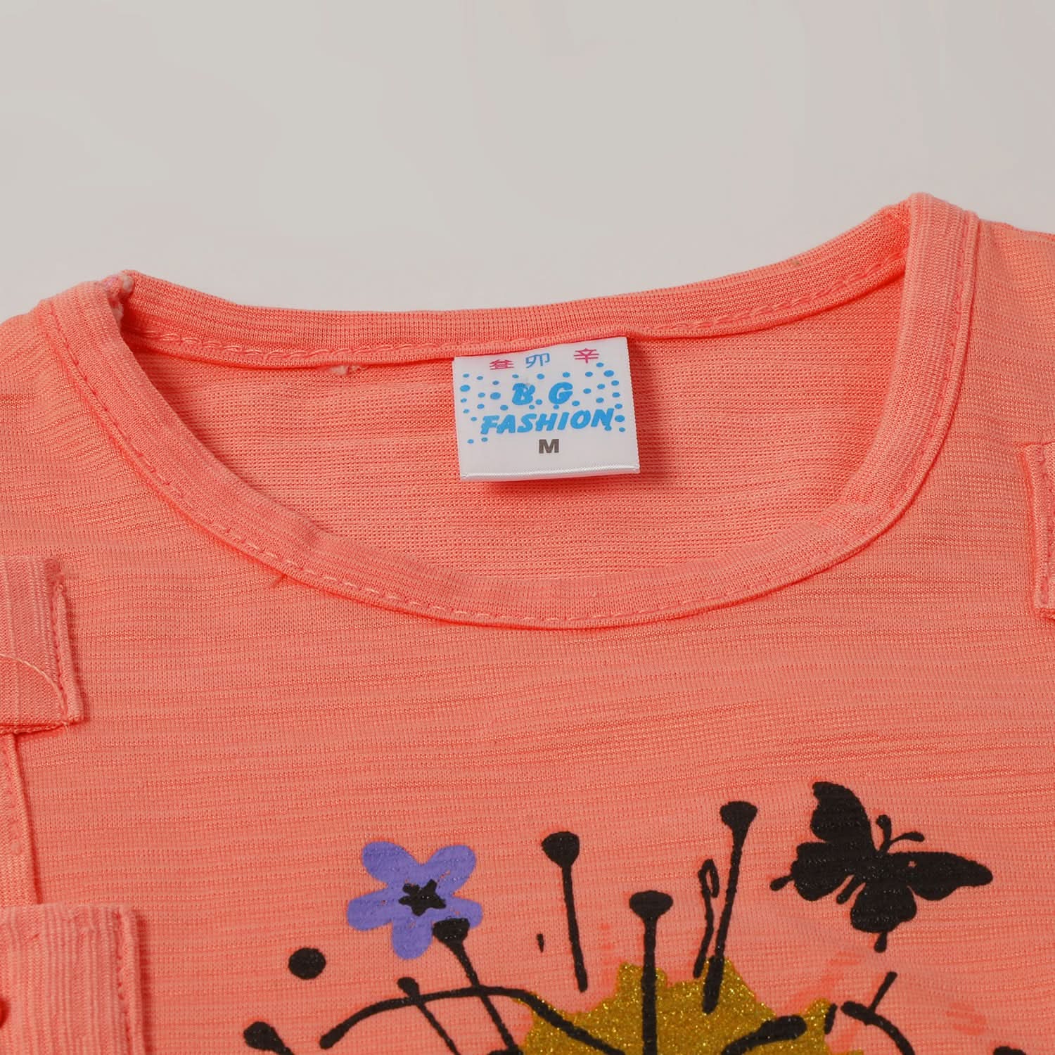 Girls Tight Half Sleeves Suit - Peach, Girls Suits, Chase Value, Chase Value