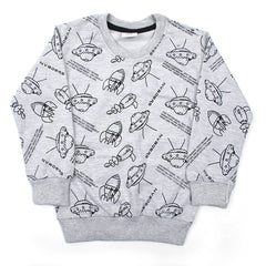 Boys Full Sleeves SweatShirt - Grey