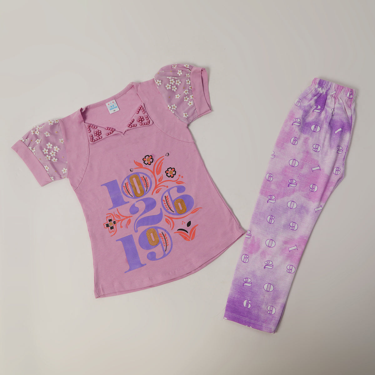 Girls Tight Half Sleeves Suit - Purple, Girls Suits, Chase Value, Chase Value