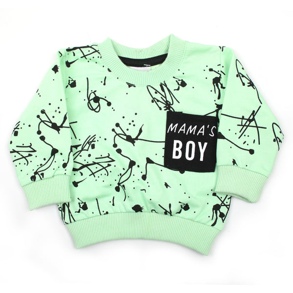 Newborn Boys Full Sleeves T-Shirt - Light Green