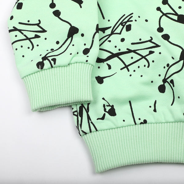 Newborn Boys Full Sleeves T-Shirt - Light Green