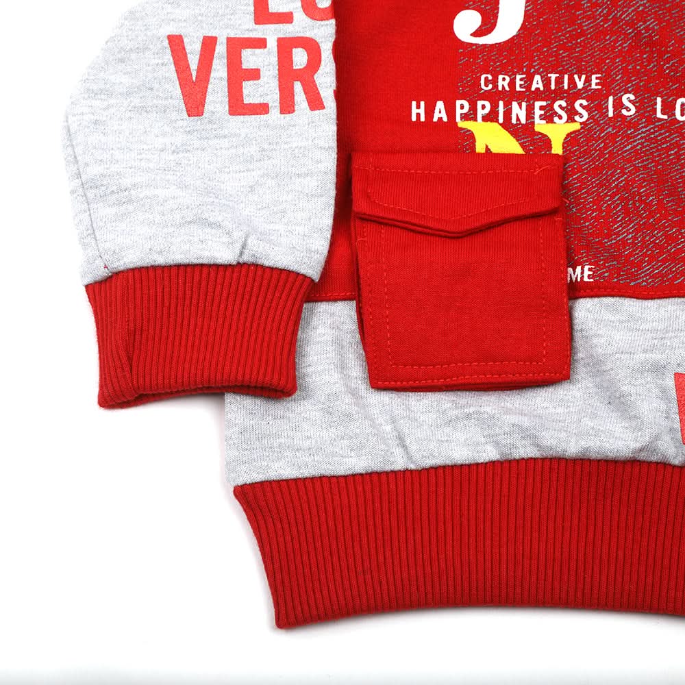 Newborn Boys Full Sleeves 2pcs Suit - Red, Newborn Boys Sets & Suits, Chase Value, Chase Value