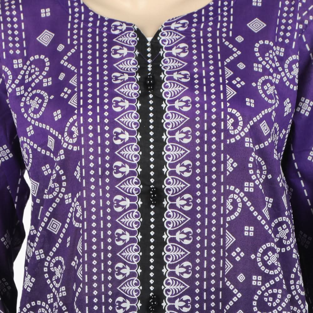 Women's 3Pcs Suit - Dark Purple, Women Shalwar Suits, Chase Value, Chase Value