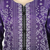 Women's 3Pcs Suit - Dark Purple, Women Shalwar Suits, Chase Value, Chase Value