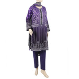 Women's 3Pcs Suit - Dark Purple, Women Shalwar Suits, Chase Value, Chase Value