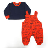 Newborn Boys Full Sleeves Romper - Orange, Newborn Boys Rompers, Chase Value, Chase Value