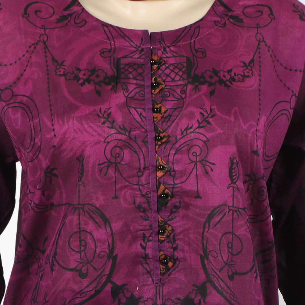 Women's 3Pcs Suit - Purple, Women Shalwar Suits, Chase Value, Chase Value
