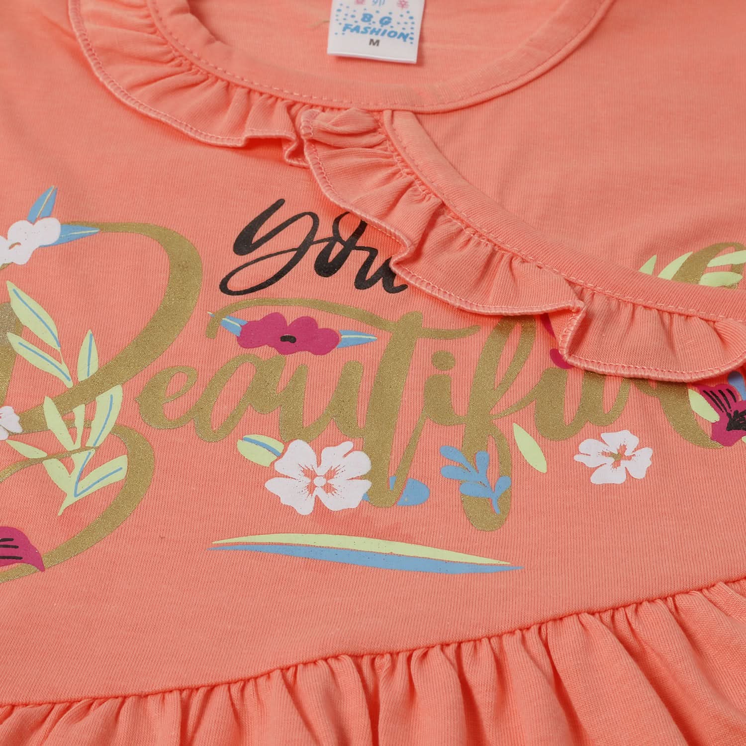 Girls Half Sleeves Suit - Peach, Girls Suits, Chase Value, Chase Value